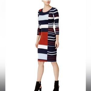 Bar III Striped Sweater Dress
